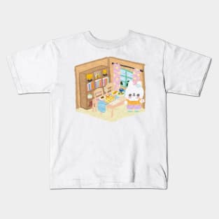 Kira-chan the Relaxing bunny's Modern-style home Kids T-Shirt